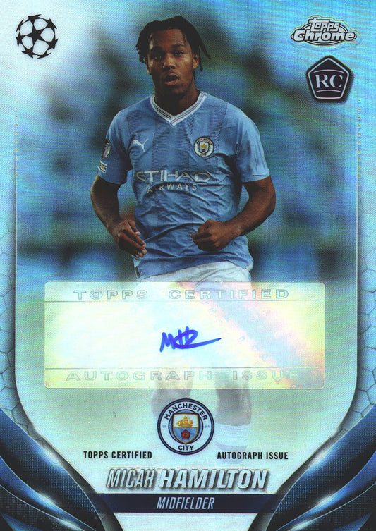 2023 Topps Chrome Autograph Refractor Micah Hamilton RC #CA-MH Manchester City