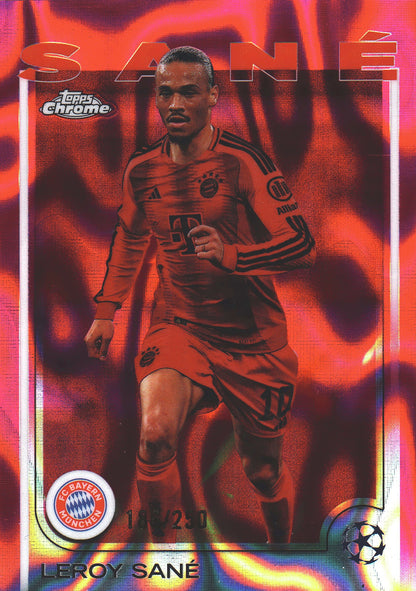 2024 Topps Chrome Pink Lava /250 Leroy Sané #141 Bayern Munich