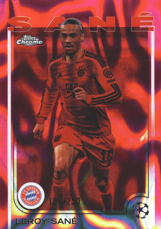 2024 Topps Chrome Pink Lava /250 Leroy Sané #141 Bayern Munich