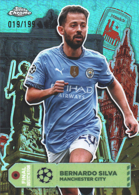 2024 Topps Chrome Final Destination Aqua /199 Bernardo Silva #FD-11 Manchester City