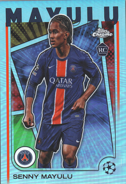 2024 Topps Chrome Case Hit Hero Variation Senny Mayulu RC #173 Paris Saint-Germain