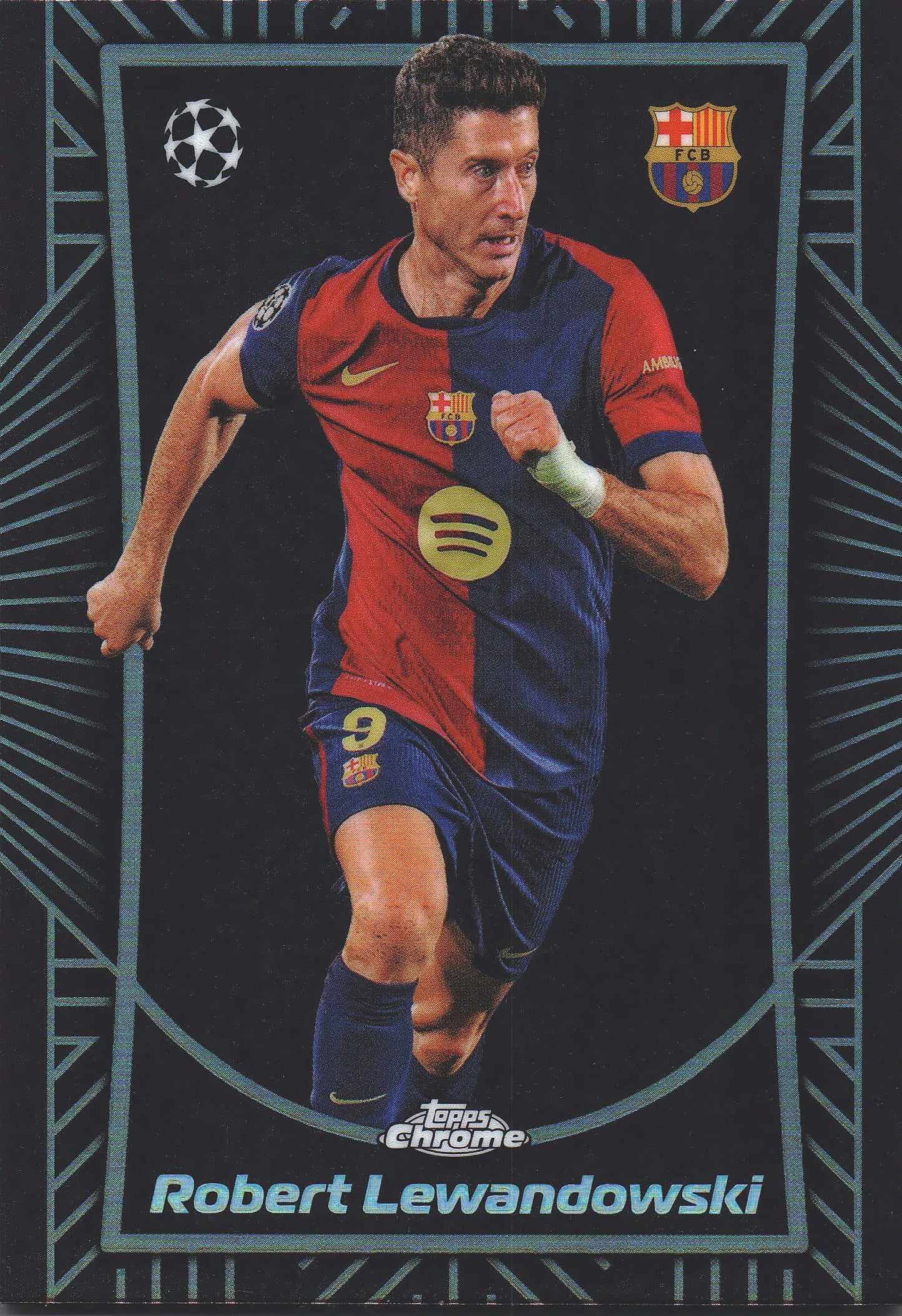 2024 Topps Chrome Case Hit Shadow Etch Robert Lewandowski #SE-15 FC Barcelona