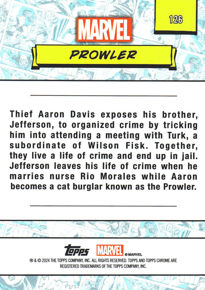 2024 Topps Chrome Marvel Prowler #126