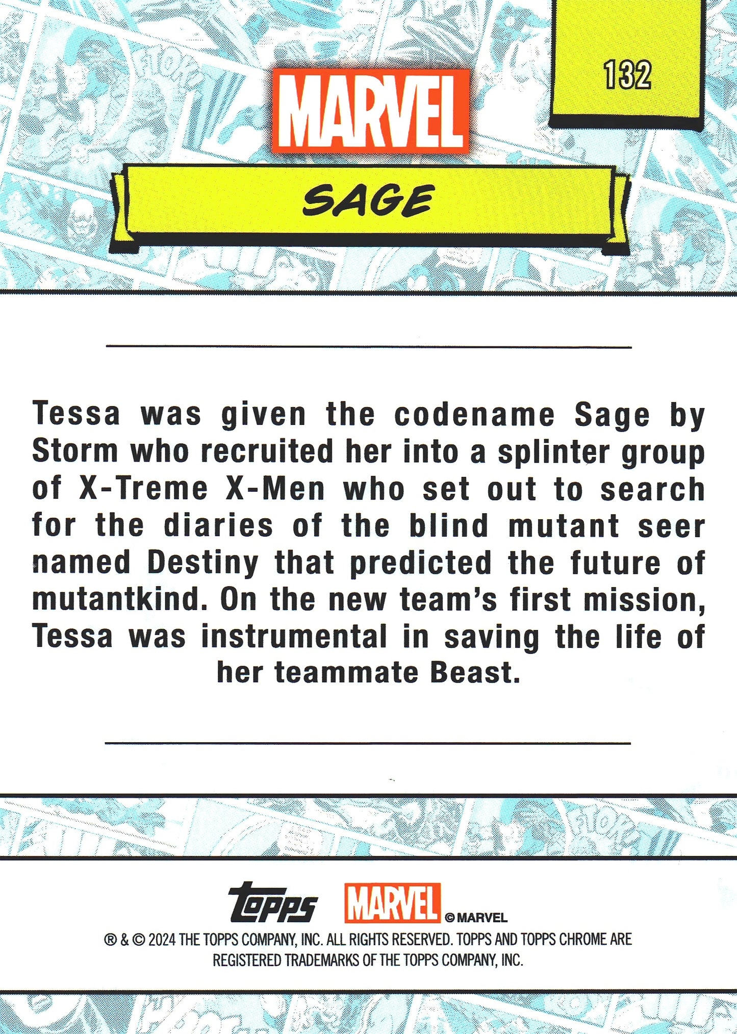 2024 Topps Chrome Marvel Sage #132