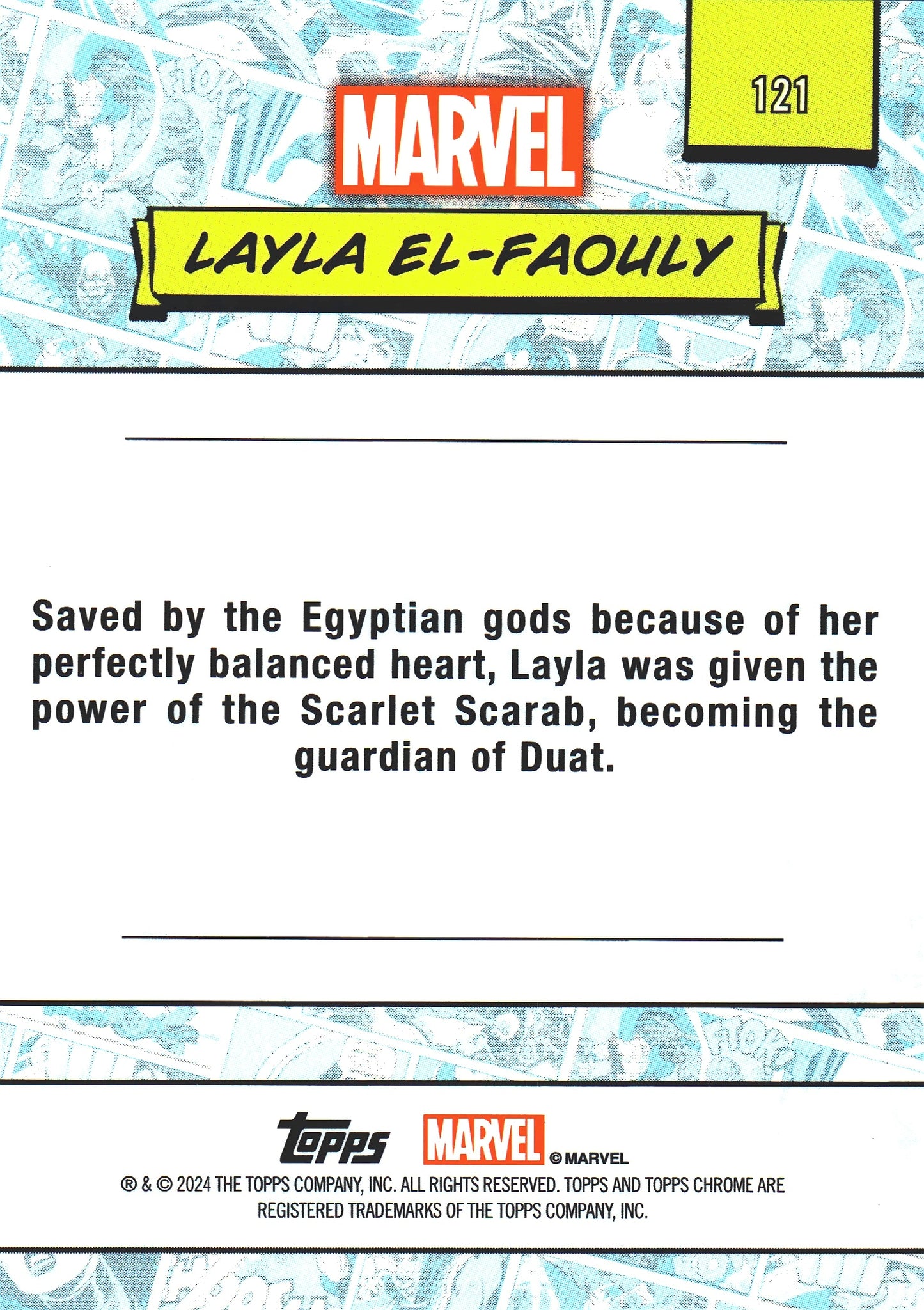 2024 Topps Chrome Marvel Layla El-Faouly #121