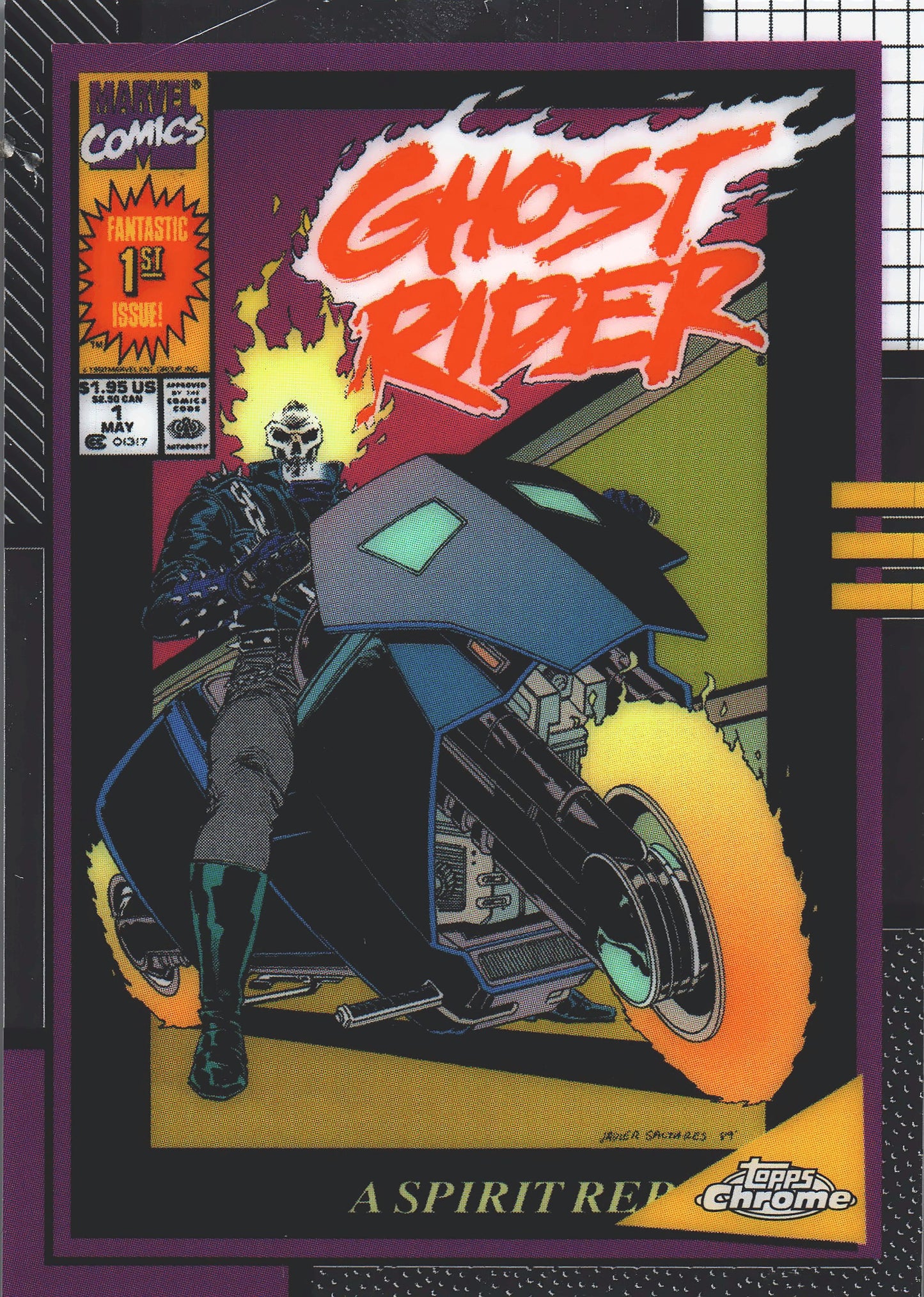 2024 Topps Chrome Marvel 90s Ghost Rider #1 #MN-3