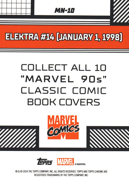 2024 Topps Chrome Marvel 90s Elektra #14 #MN-10