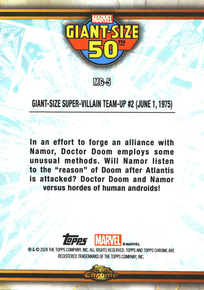 2024 Topps Chrome Marvel Giant Size Super-Villain Team-Up #2 #MG-5 (standard size)
