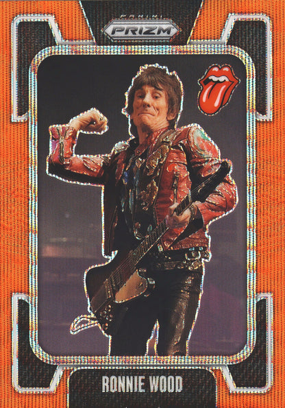 2025 Panini Prizm The Rolling Stones Orange Wave /259 Ronnie Wood #33