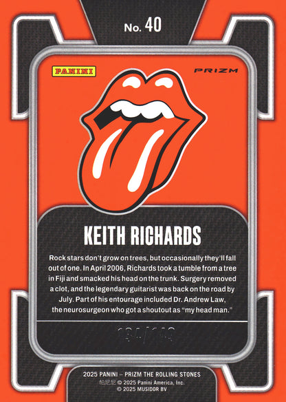 2025 Panini Prizm The Rolling Stones Disco /149 Keith Richards #40