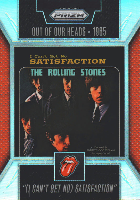 2025 Panini Prizm The Rolling Stones Singles Artwork Silver Prizm (I Can't Get No) Satisfaction #7