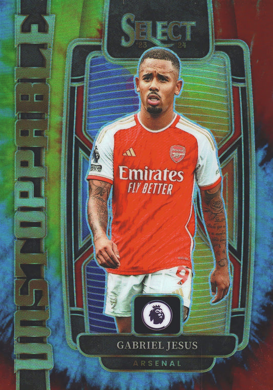 2023 Panini Select Premier League Unstoppable Tie-Dye /49 Gabriel Jesus #21 Arsenal