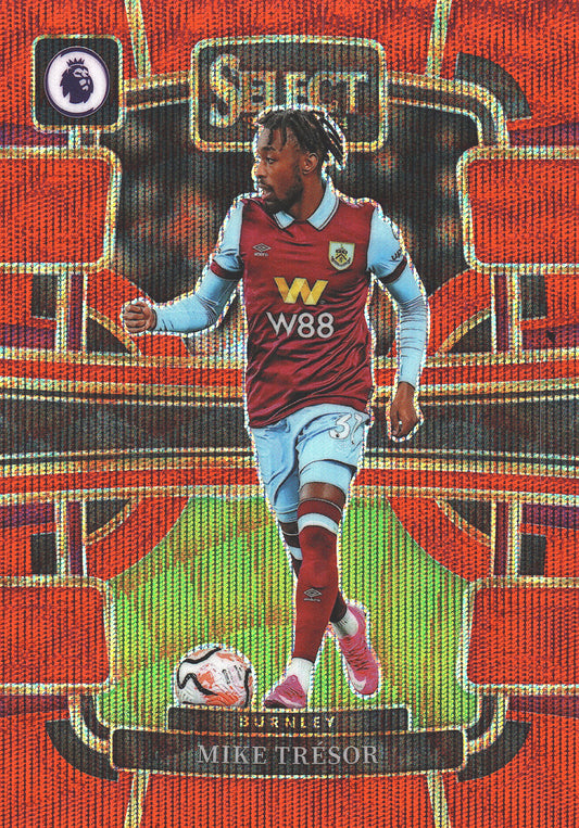 2023 Panini Select Premier League Red Wave /149 Mike Tresor #29 Burnley
