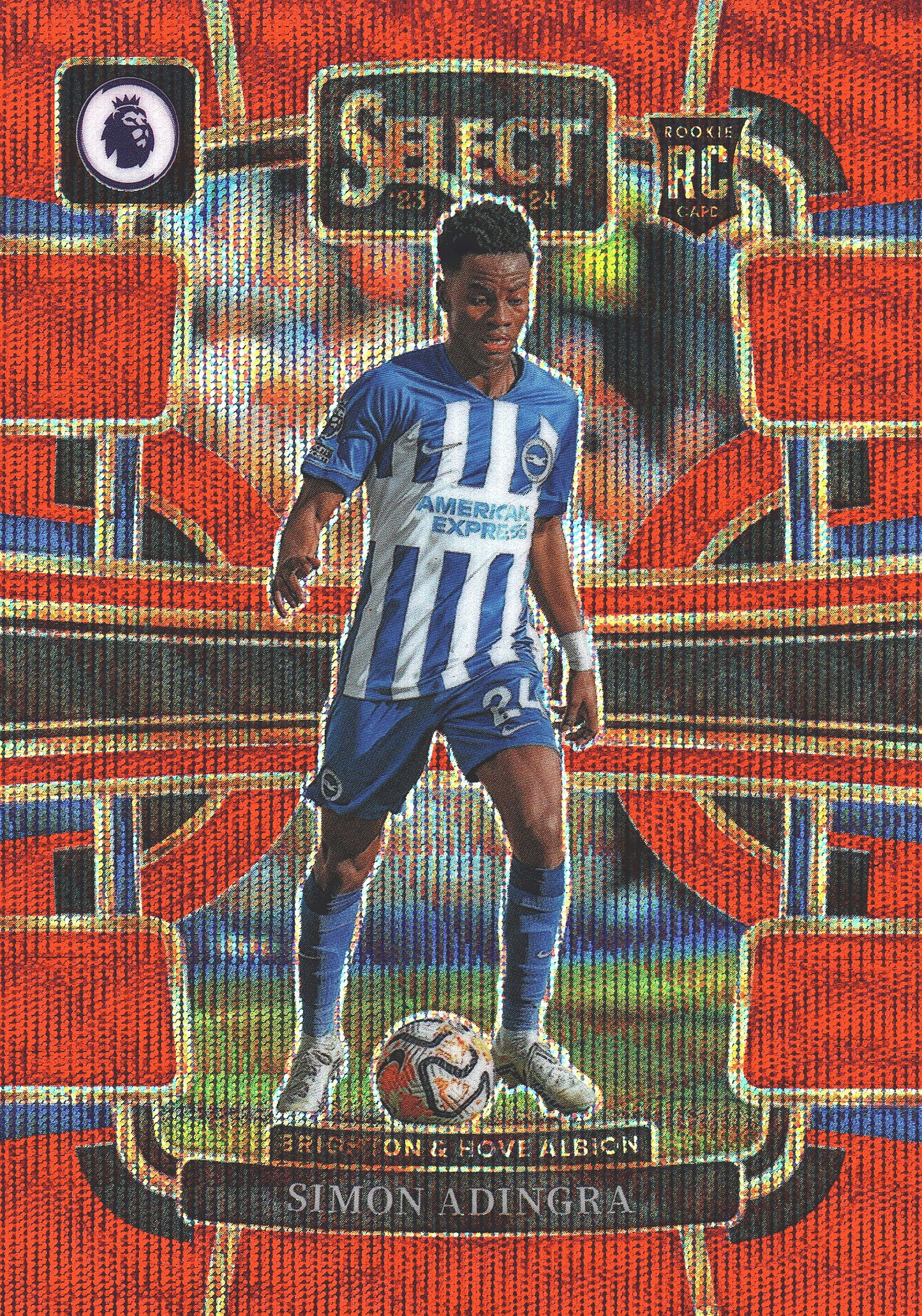2023 Panini Select Premier League Red Wave /149 Simon Adingra RC #25 Brighton & Hove Albion