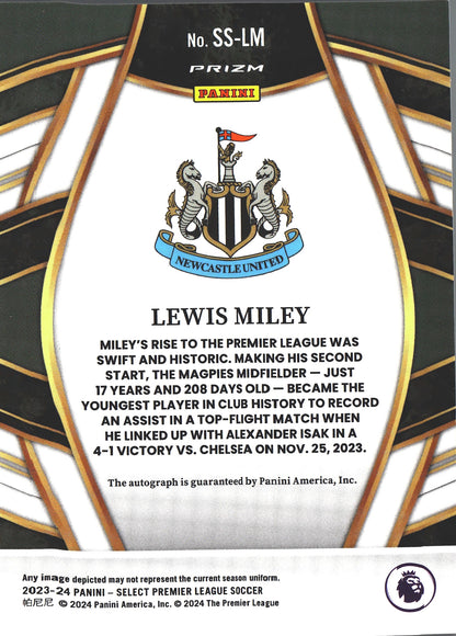2023 Panini Select Premier League Autograph Lewis Kelly RC #SS-LM Newcastle United