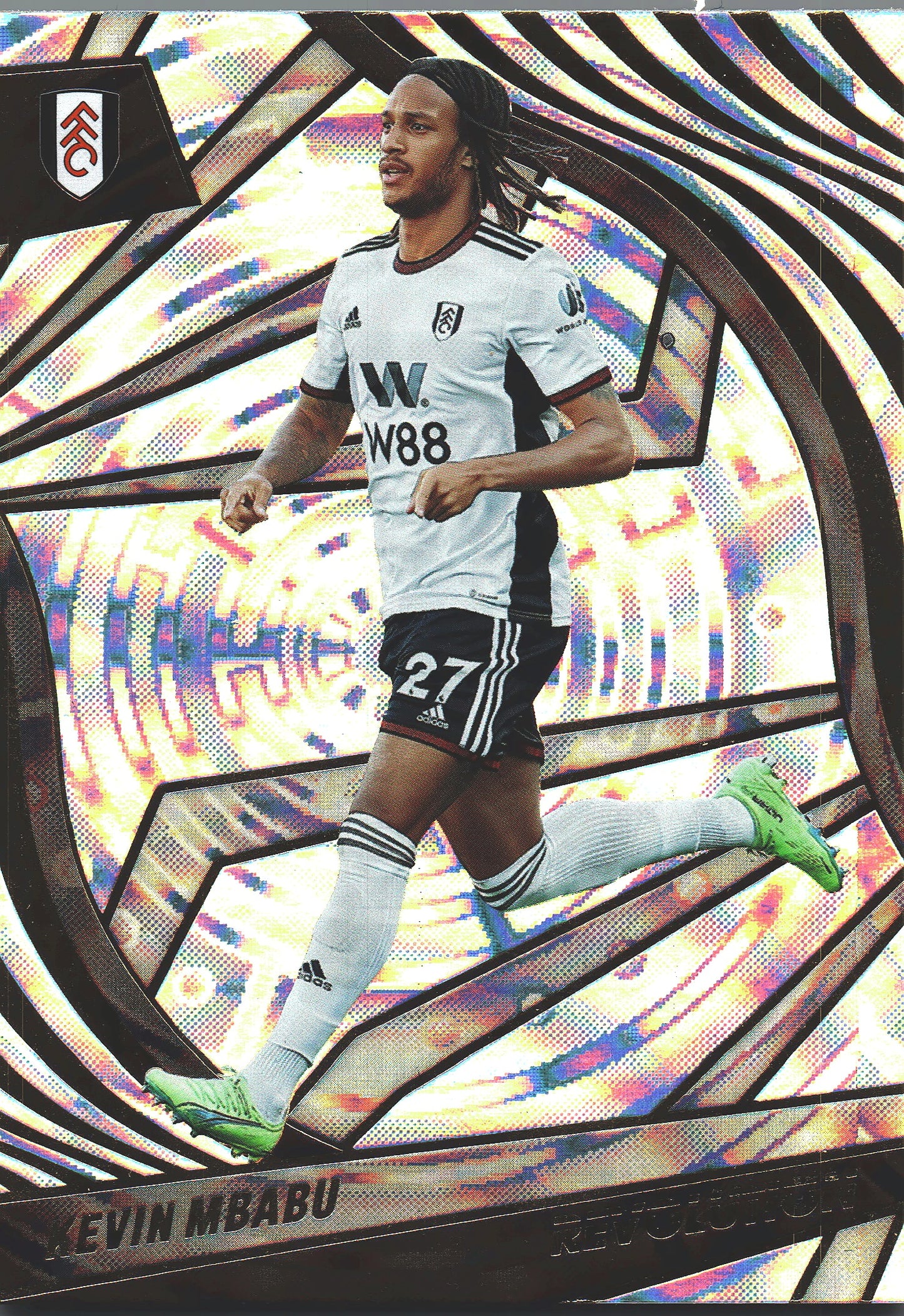 2022 Panini Revolution Premier League Fractal Kevin Mbabu #116 Fulham