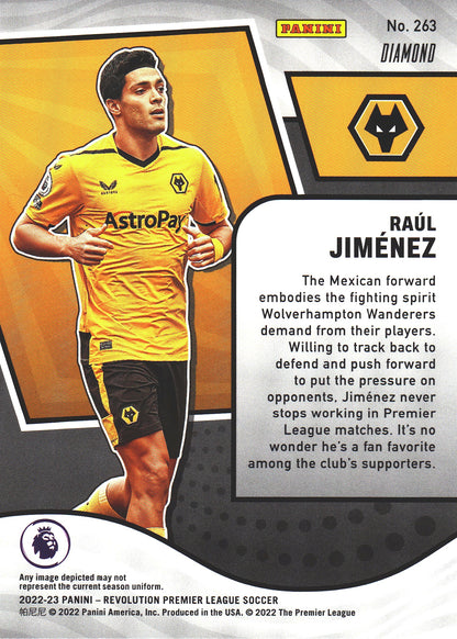 2022 Panini Revolution Premier League Diamond Raul Jimenez #263 Wolverhampton Wanderers