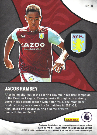 2022 Panini Revolution Premier League Shockwave Jacob Ramsey #8 Aston Villa