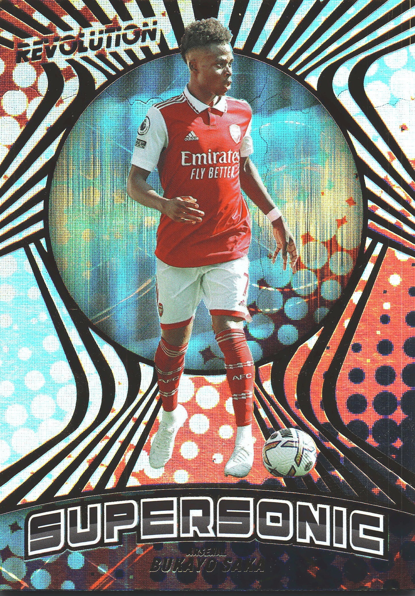 2022 Panini Revolution Premier League Supersonic Bukayo Saka #2 Arsenal