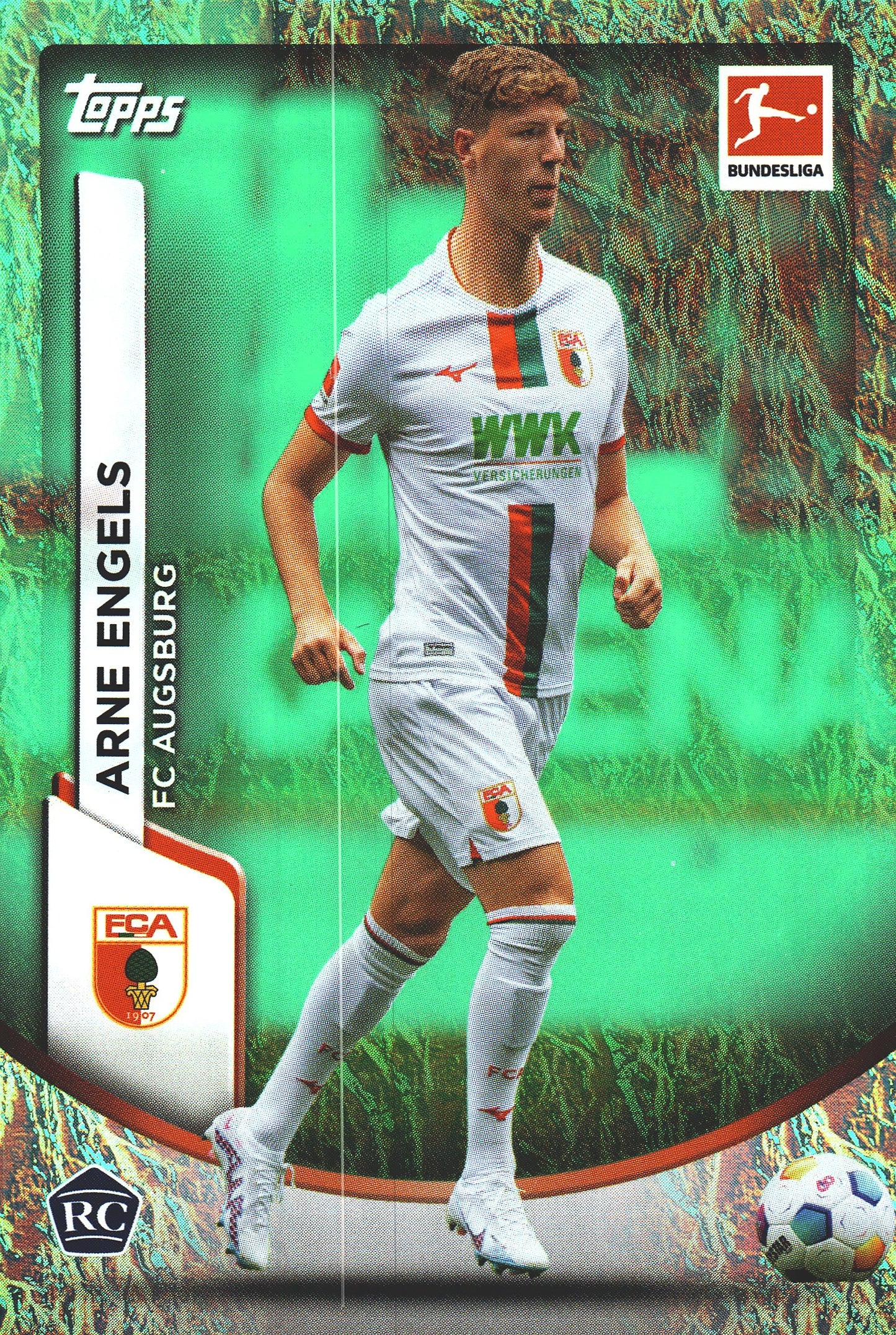 2023 Topps Bundesliga Jade Edition Arne Engels RC #2 FC Augsburg