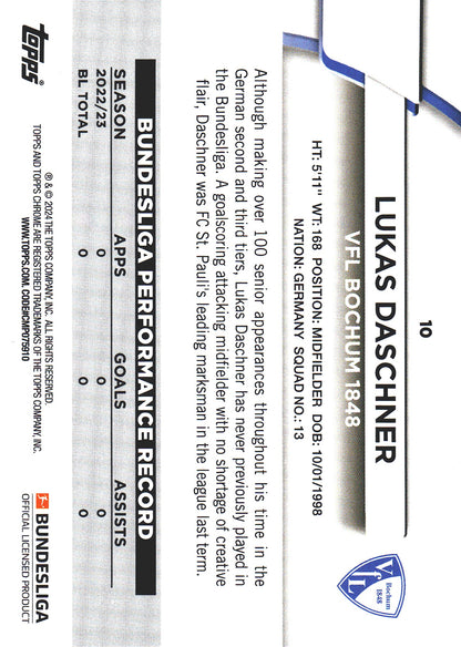 2023 Topps Bundesliga Jade Edition Lukas Daschner #10 VfL Bochum