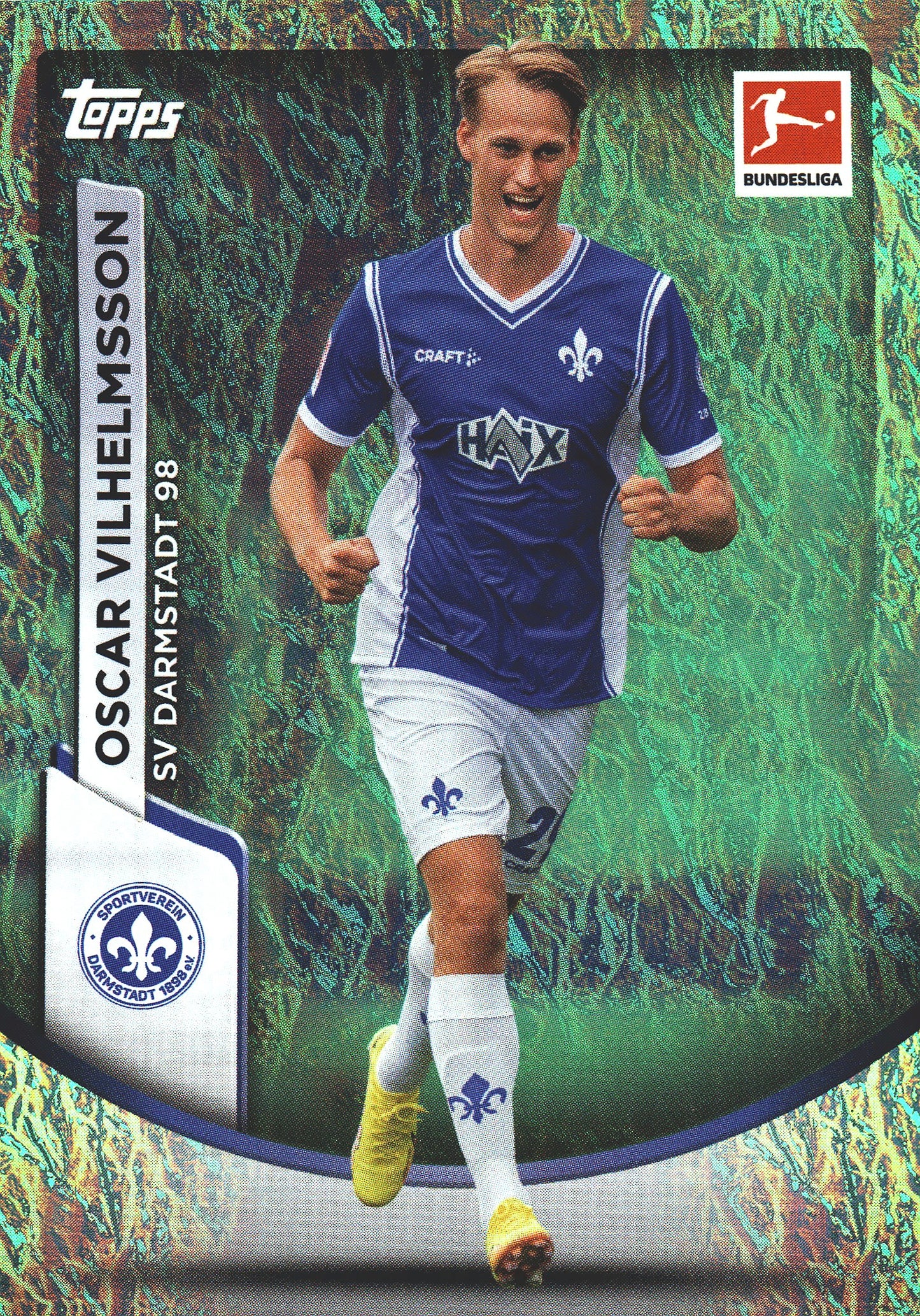 2023 Topps Bundesliga Jade Edition Oscar Vilhelmsson #19 Darmstadt 98