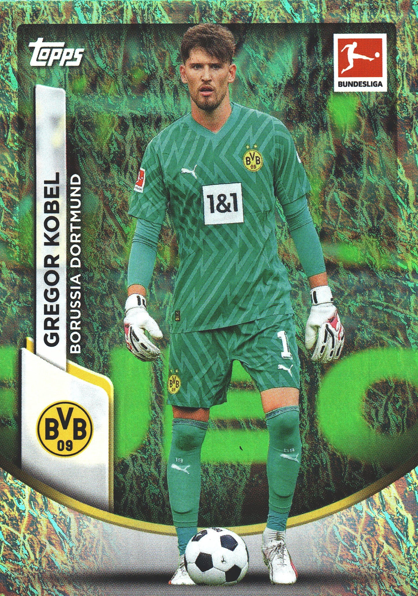 2023 Topps Bundesliga Jade Edition Gregor Kobel #22 Borussia Dortmund