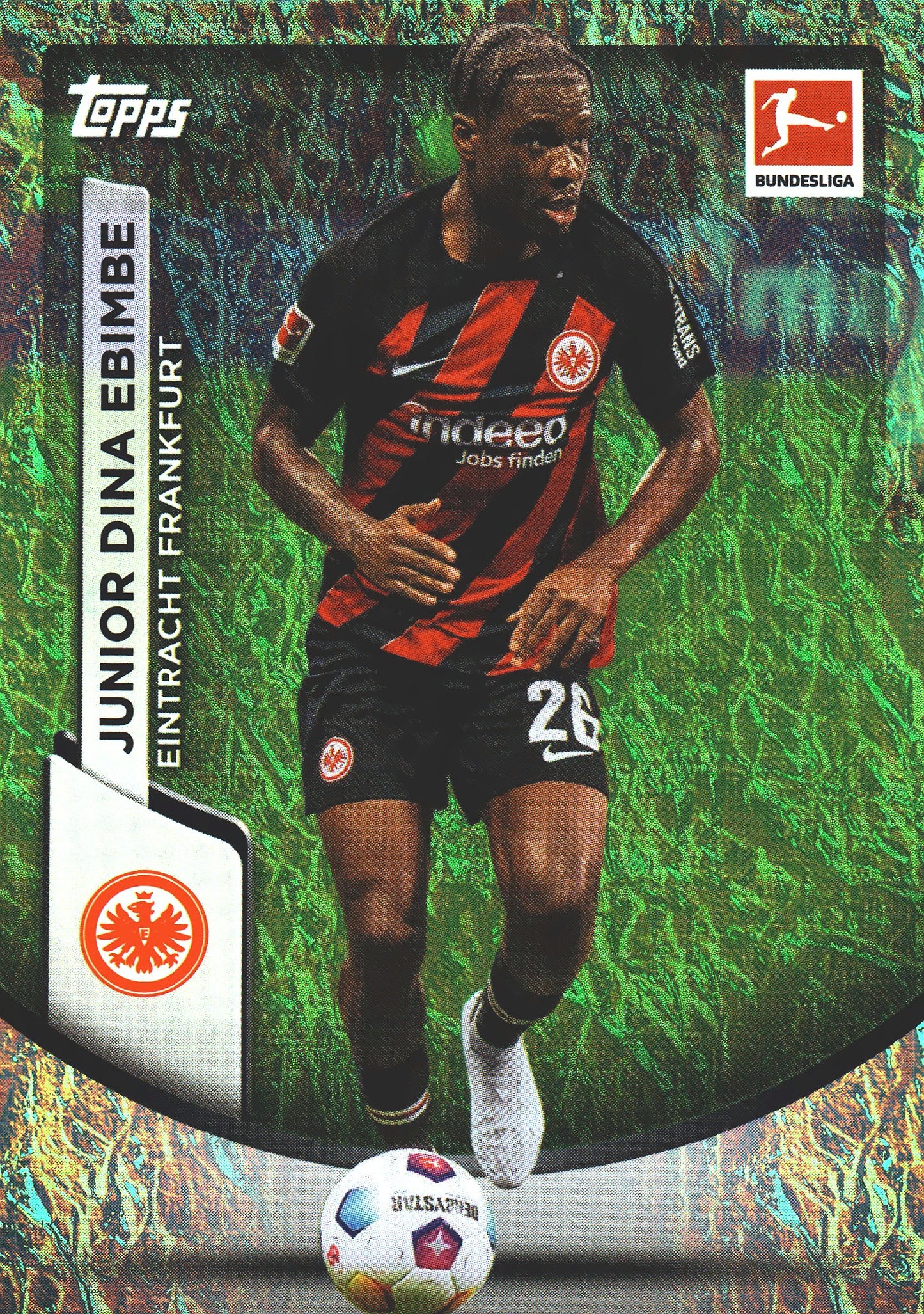 2023 Topps Bundesliga Jade Edition Junior Dina Ebimbe #29 Eintracht Frankfurt