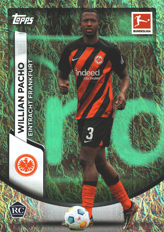 2023 Topps Bundesliga Jade Edition Willian Pacho RC #30 Eintracht Frankfurt