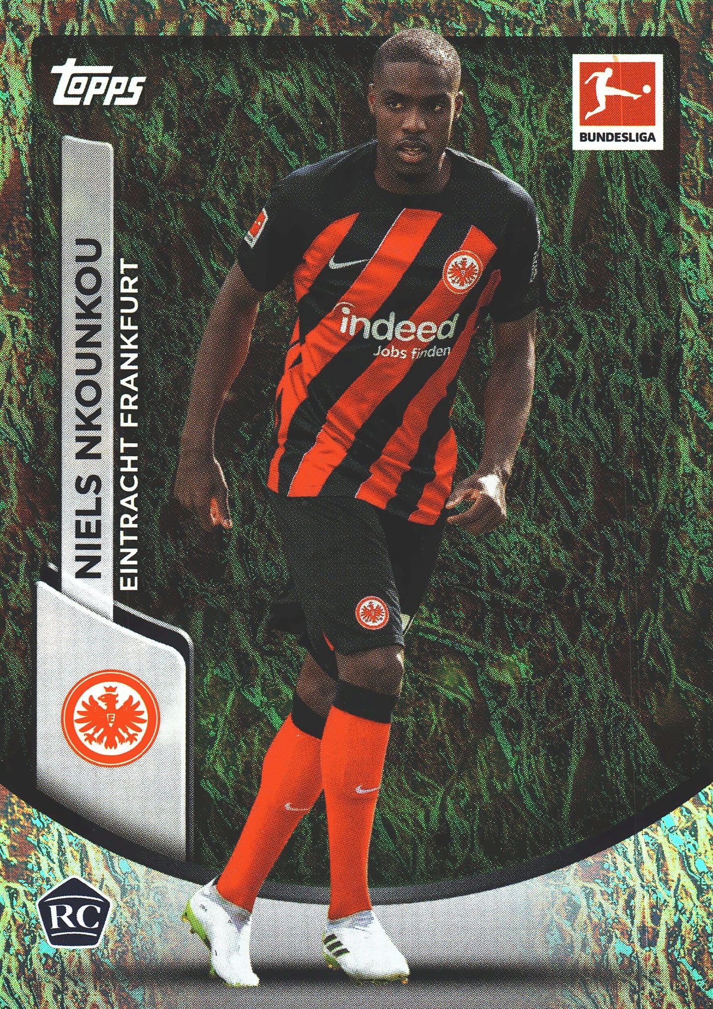 2023 Topps Bundesliga Jade Edition Niels Nkounkou RC #32 Eintracht Frankfurt