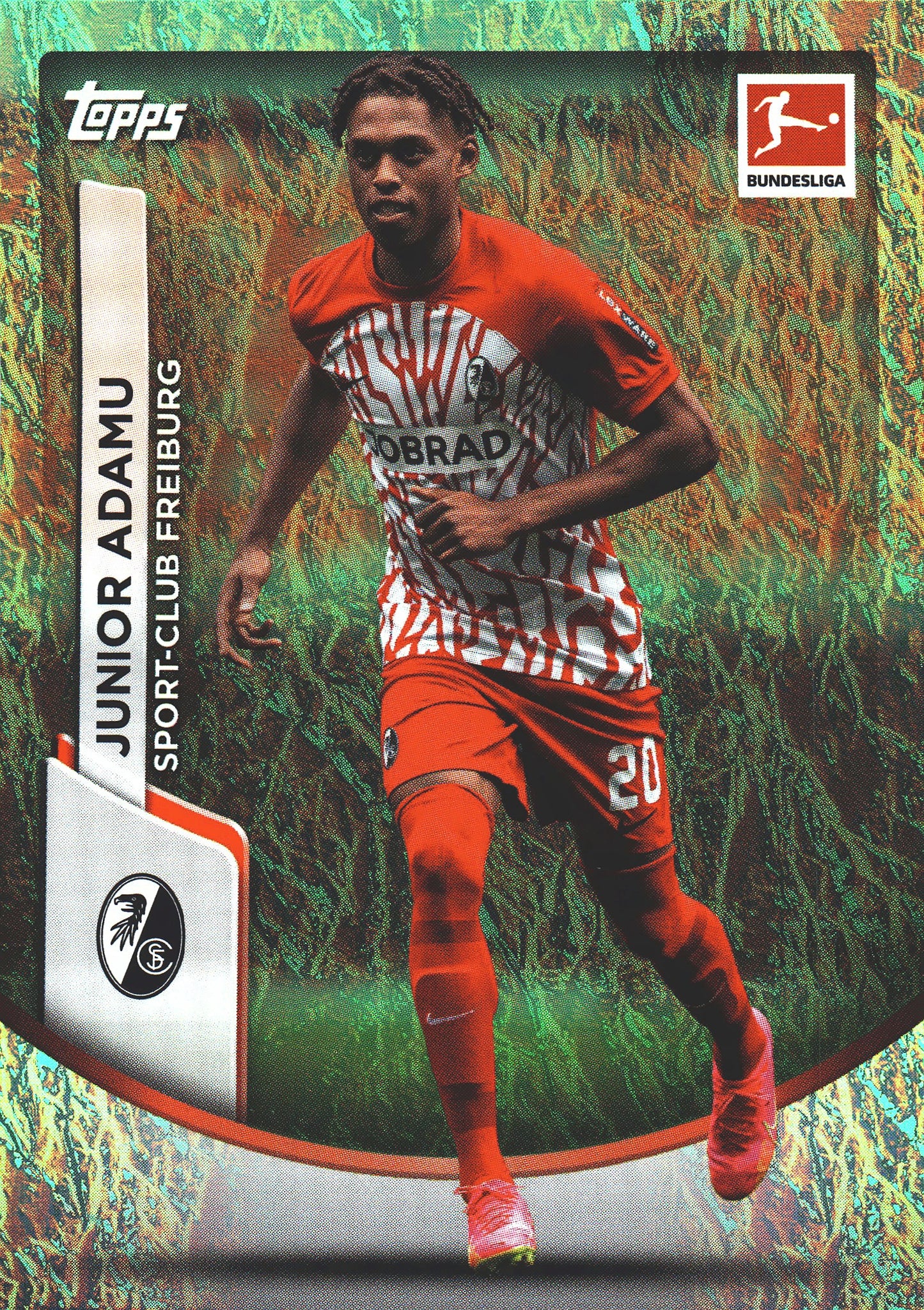 2023 Topps Bundesliga Jade Edition Junior Adamu #40 SC Freiburg