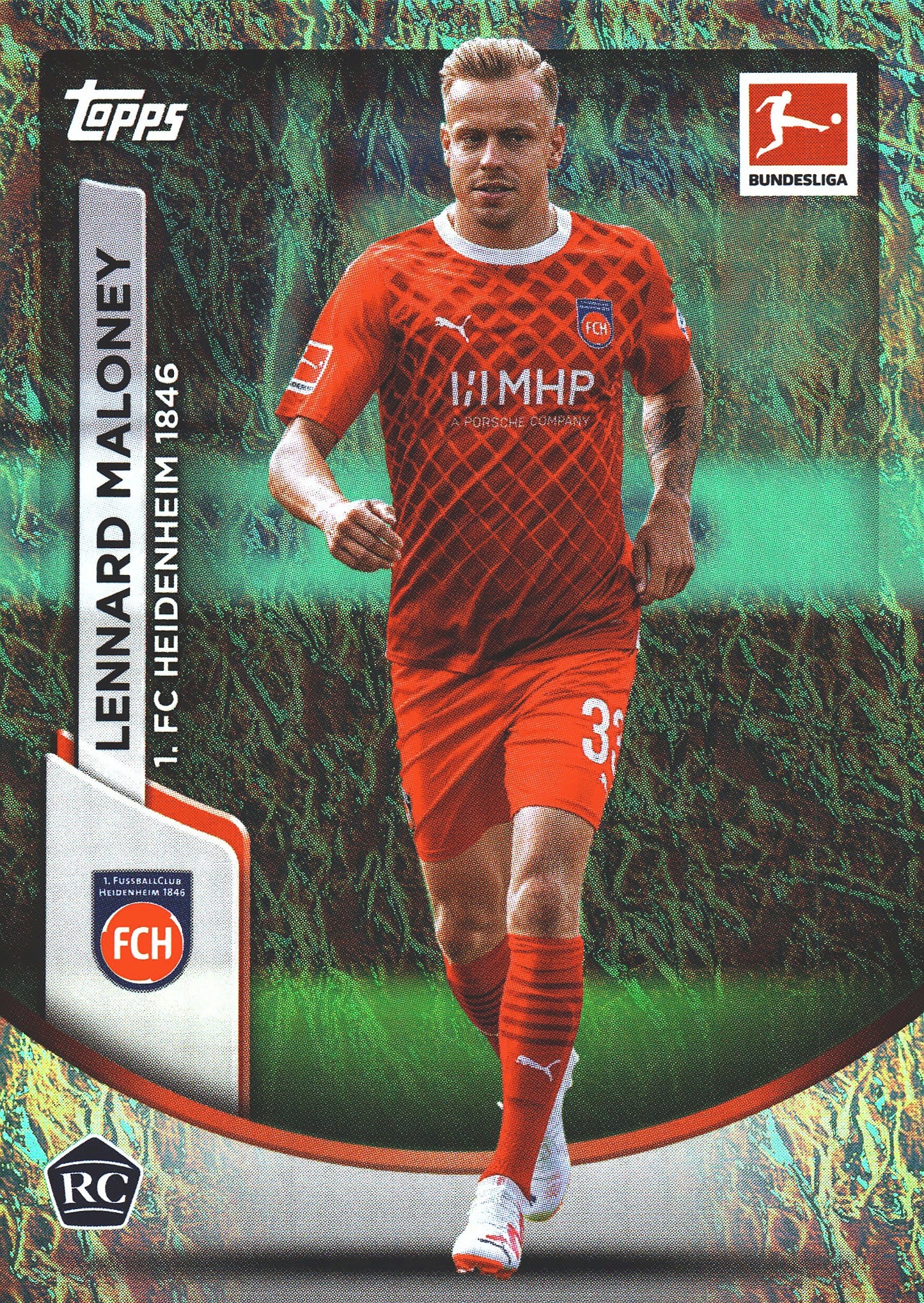 2023 Topps Bundesliga Jade Edition Lennard Maloney RC #42 Heidenheim
