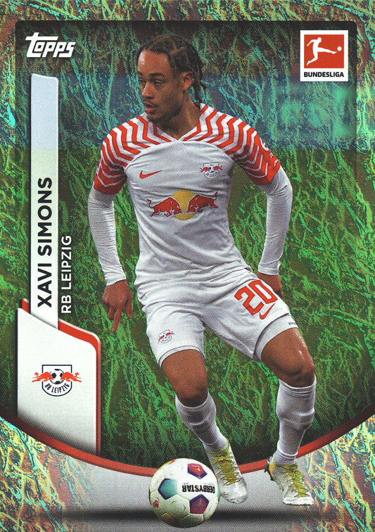 2023 Topps Bundesliga Jade Edition Xavi Simons #56 RB Leipzig