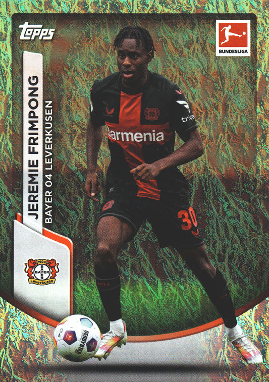 2023 Topps Bundesliga Jade Edition Jeremie Frimpong #65 Bayer Leverkusen