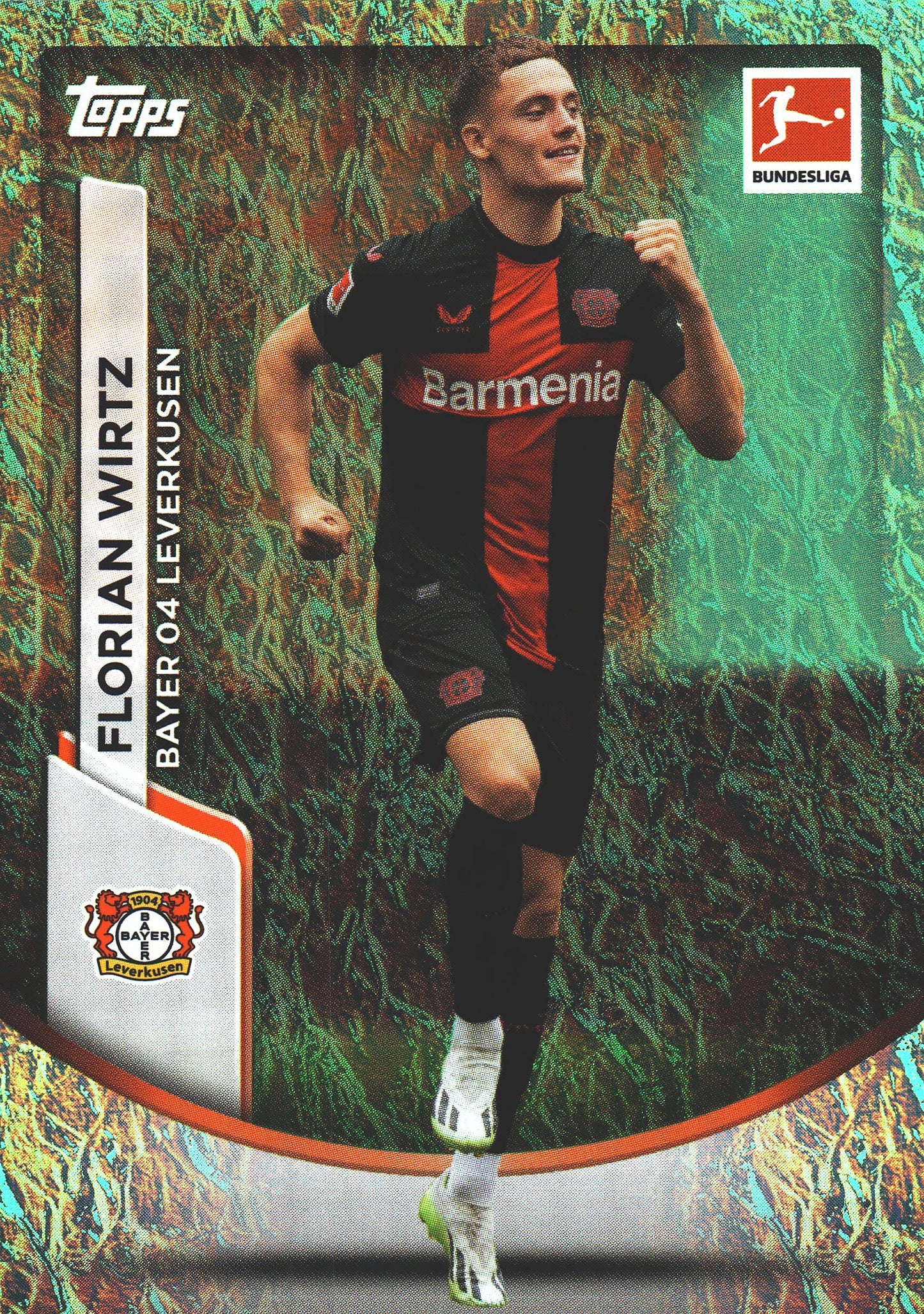 2023 Topps Bundesliga Jade Edition Florian Wirtz #66 Bayer Leverkusen