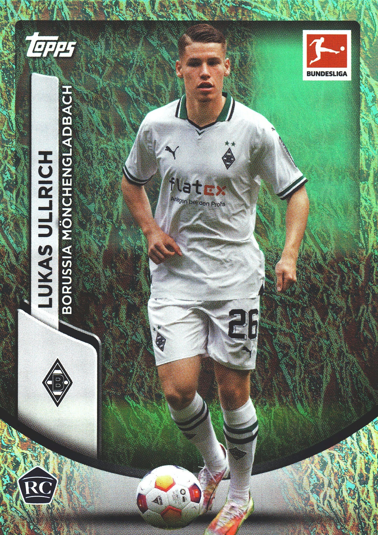 2023 Topps Bundesliga Jade Edition Lukas Ullrich RC #76 Borussia Monchengladbach