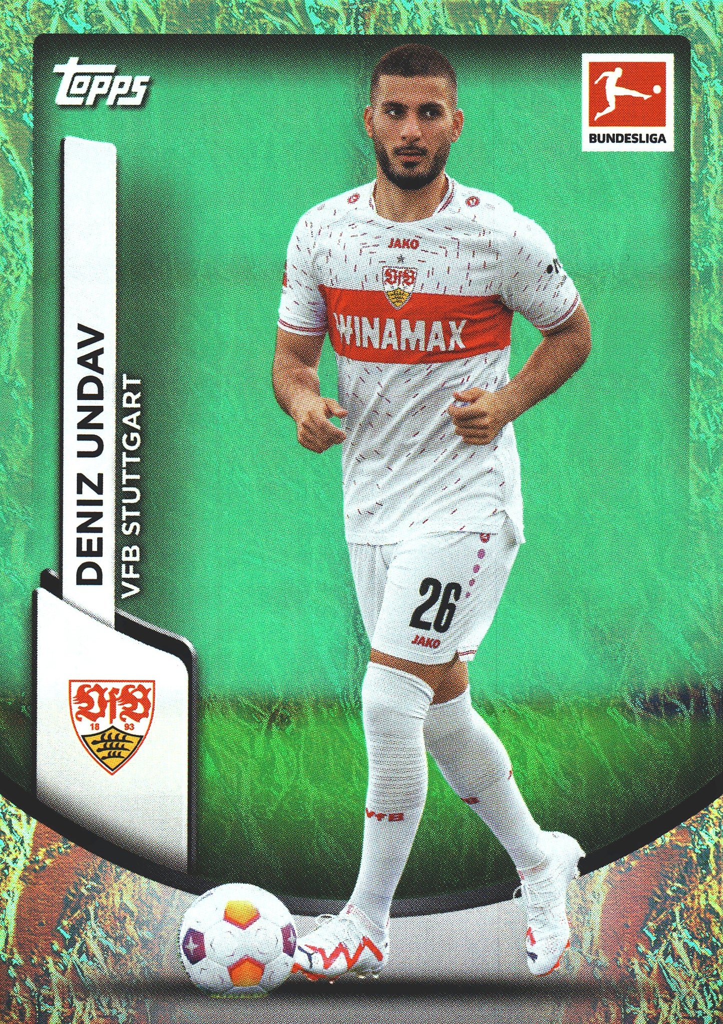 2023 Topps Bundesliga Jade Edition Deniz Undav #92 VfB Stuttgart