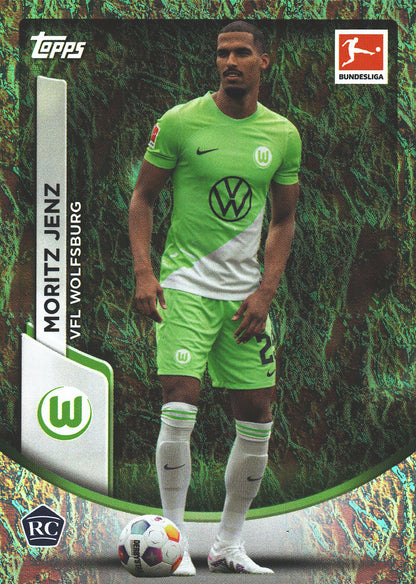 2023 Topps Bundesliga Jade Edition Moritz Jenz RC #97 VfL Wolfsburg
