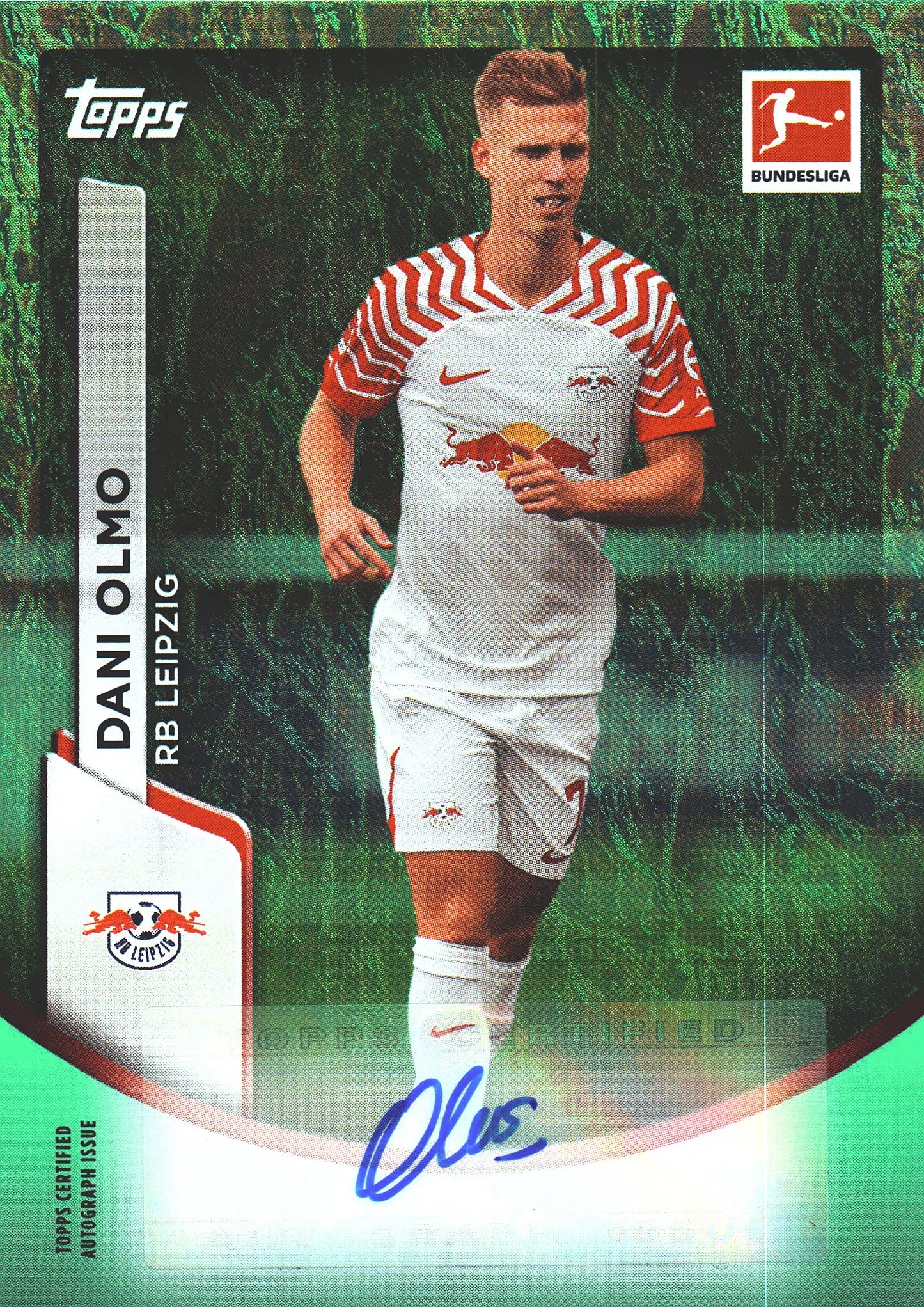 2023 Topps Bundesliga Jade Edition Autographs Dani Olmo #BA-DO RB Leipzig