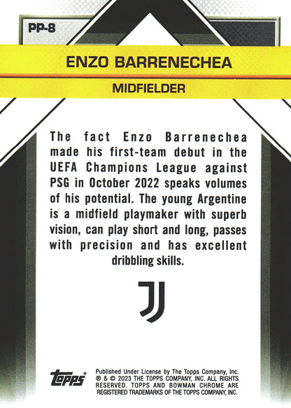 2022 Topps Chrome Juventus Il Futuro Enzo Barrenechea #PP-8 Juventus