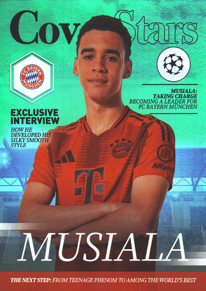 2024 Topps UCC Cover Stars Green /99 Jamal Musiala #CS-3 Bayern Munich