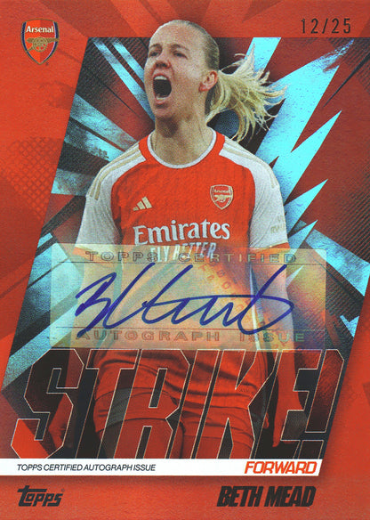 2023 Topps Arsenal Team Set Beth Mead Autograph Orange Strike /25 #SA-BM Arsenal