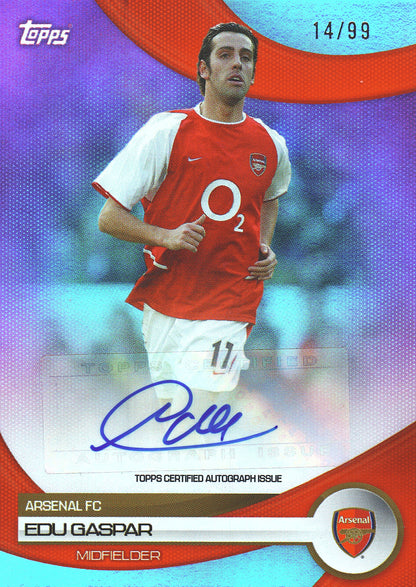 2023 Topps Arsenal Team Set Edu Gaspar Autograph Pink /99 #AU-ED Arsenal