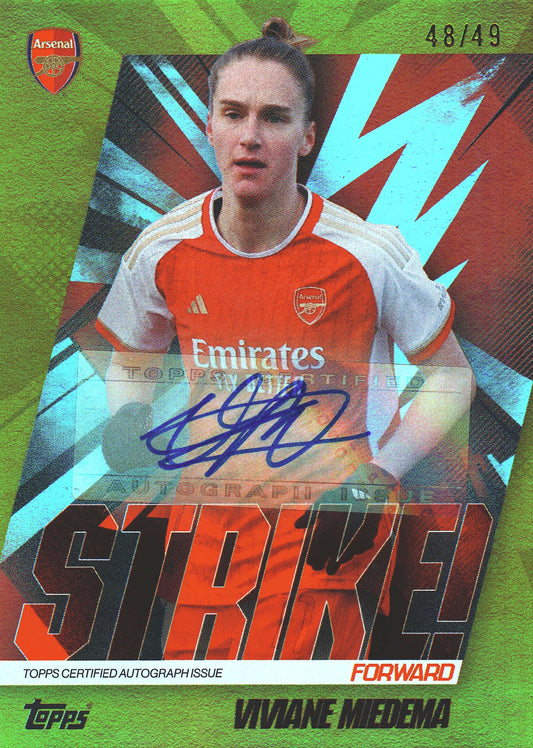 2023 Topps Arsenal Team Set Viviane Miedema Autograph Gold Strike /49 #SA-VM Arsenal