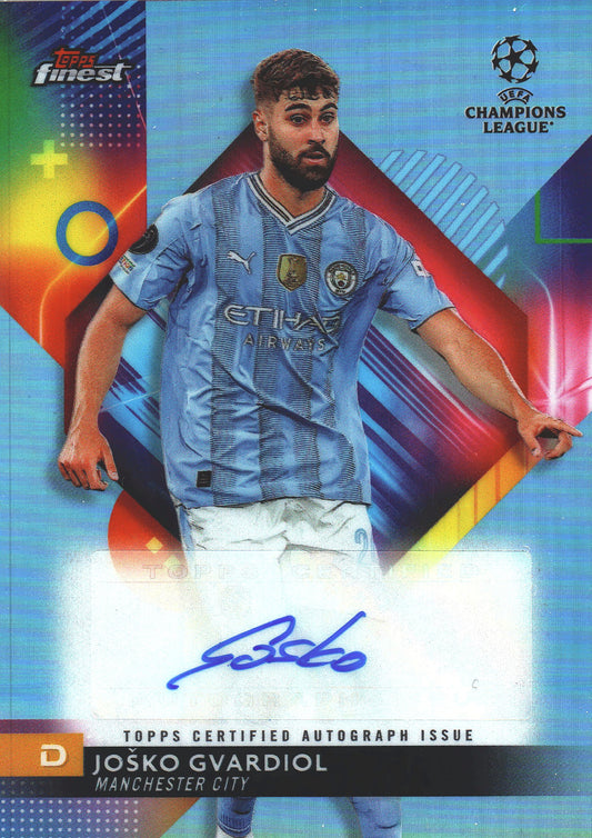 2023 Topps Finest UCC Autograph Josko Gvardiol #A-JV Manchester City