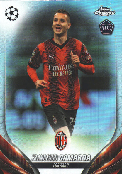 2023 Topps Chrome UCC Refractor Francesco Camarda RC #68 AC Milan