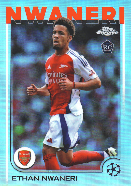 2024 Topps Chrome UCC Refractor Ethan Nwaneri RC #158 Arsenal