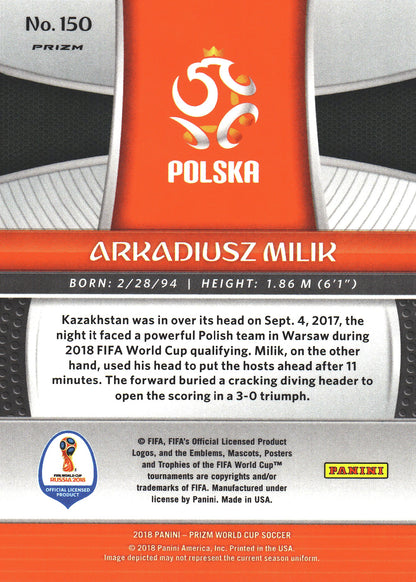2018 Panini Prizm FIFA World Cup Mojo Arkadiusz Milik #150 Pologne