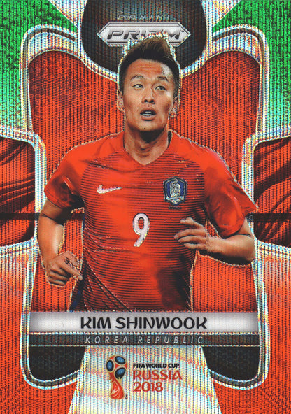 2018 Panini Prizm FIFA World Cup Green & Orange Wave Prizm Kim Shin-Wook #192 Corée du Sud