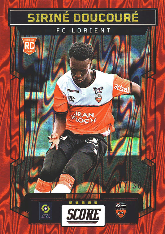 2023 Panini Score Ligue 1 Red Swirl /30 Sirine Doucoure RC #31 FC Lorient